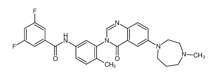 3-[5-(3,5-difluorobenzamido)-2-methylphenyl]-6-(4-methylhomopiperazin-1-yl)-3,4-dihydroquinazolin-4-one_295310-84-8