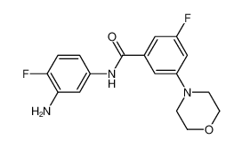 N-(3-amino-4-fluorophenyl)-3-fluoro-5-morpholinobenzamide_295311-59-0