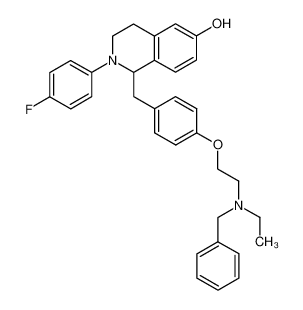 1-{4-[(2-(N-Benzyl-N-ethyl)amino)ethoxy]benzyl}-2-(4-fluorophenyl)-1,2,3,4-tetrahydroisoquinolin-6-ol_295317-41-8