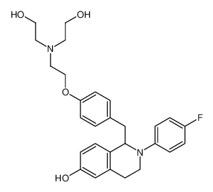 6-Isoquinolinol,1-[[4-[2-[bis(2-hydroxyethyl)amino]ethoxy]phenyl]methyl]-2-(4-fluorophenyl)-1,2,3,4-tetrahydro-_295317-92-9