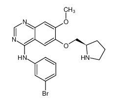 (R)-4-[(3-bromophenyl)amino]-6-[(pyrrolidine-2-yl)methoxy]-7-methoxyquinazoline_295330-48-2