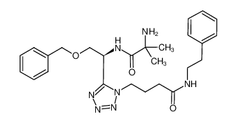 (S)-4-(5-(1-(2-amino-2-methylpropanamido)-2-(benzyloxy)ethyl)-1H-tetrazol-1-yl)-N-phenethylbutanamide_295331-70-3