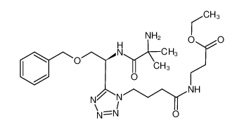 ethyl (S)-3-(4-(5-(1-(2-amino-2-methylpropanamido)-2-(benzyloxy)ethyl)-1H-tetrazol-1-yl)butanamido)propanoate_295331-78-1