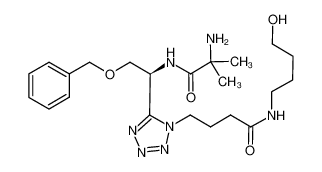 (S)-4-(5-(1-(2-amino-2-methylpropanamido)-2-(benzyloxy)ethyl)-1H-tetrazol-1-yl)-N-(4-hydroxybutyl)butanamide_295331-82-7