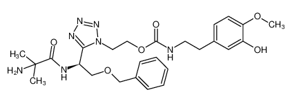 (S)-2-(5-(1-(2-amino-2-methylpropanamido)-2-(benzyloxy)ethyl)-1H-tetrazol-1-yl)ethyl (3-hydroxy-4-methoxyphenethyl)carbamate_295334-21-3