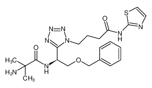 (S)-4-(5-(1-(2-amino-2-methylpropanamido)-2-(benzyloxy)ethyl)-1H-tetrazol-1-yl)-N-(thiazol-2-yl)butanamide_295336-55-9