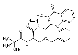 (S)-2-(2-(5-(1-(2-amino-2-methylpropanamido)-2-(benzyloxy)ethyl)-1H-tetrazol-1-yl)ethoxy)-N-methylbenzamide_295336-69-5
