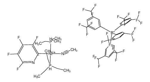 trans-[Ni(2-C5NF4)(NCMe)(PEt3)2]B(3,5-C6H3(CF3)2)4_295337-78-9