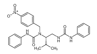 (S)-1-(3-methyl-1-(3-phenylureido)butan-2-yl)-1-(4-nitrobenzyl)-3-phenylurea_295343-34-9