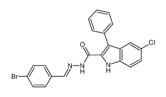 5-Chloro-3-phenyl-indole-2-carboxylic acid (4-bromobenzylidene)-hydrazide_295347-87-4