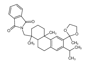 12-Acetyl-N-phthaloyl-dehydroabietylamiln-ethylendioxyketal_29539-95-5