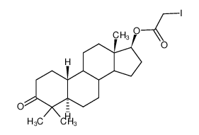 17β-Iodoacetoxy-4,4-dimethyl-19-nor-5α-androstan-3-on_29569-24-2