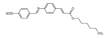 (E)-3-(4-{[1-(4-Cyano-phenyl)-meth-(Z)-ylidene]-amino}-phenyl)-acrylic acid hexyl ester_29571-82-2