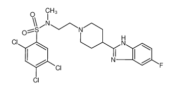 2,4,5-trichloro-N-(2-(4-(5-fluoro-1H-benzo[d]imidazol-2-yl)piperidin-1-yl)ethyl)-N-methylbenzenesulfonamide_295790-10-2