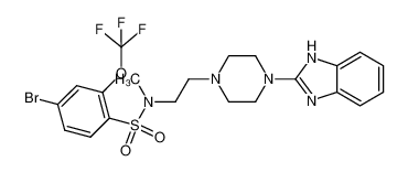N-(2-(4-(1H-benzo[d]imidazol-2-yl)piperazin-1-yl)ethyl)-4-bromo-N-methyl-2-(trifluoromethoxy)benzenesulfonamide_295790-38-4