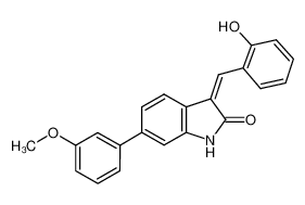 3-(2-hydroxybenzylidene)-6-(3-methoxyphenyl)-1,3-dihydro-indol-2-one_295800-23-6