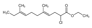 (4Z,8E)-2-Chloro-5,9-dimethyl-undeca-4,8-dienoic acid ethyl ester_29619-68-9