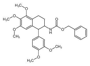 [1-(3,4-Dimethoxy-phenyl)-5,6,7-trimethoxy-1,2,3,4-tetrahydro-naphthalen-2-yl]-carbamic acid benzyl ester_2962-49-4