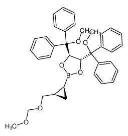 (4R,5R)-4,5-Bis-(methoxy-diphenyl-methyl)-2-((1S,2R)-2-methoxymethoxymethyl-cyclopropyl)-[1,3,2]dioxaborolane_296241-84-4