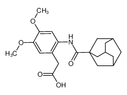 {2-[(Adamantane-1-carbonyl)-amino]-4,5-dimethoxy-phenyl}-acetic acid_29641-06-3