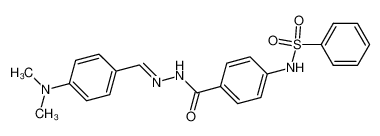 N-{4-[1-(4-Dimethylamino-phenyl)-meth-(E)-ylidene-hydrazinocarbonyl]-phenyl}-benzenesulfonamide_29645-82-7