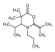 4-isopropyl-2-isopropylidene-5,5-dimethyl-3-propyl-[1,3]oxazinan-6-one_29668-73-3