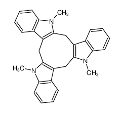 5,11,17-trimethyl-5,6,11,12,17,18-hexahydro-cyclonona[1,2-b;4,5-b';7,8-b']triindole_29670-67-5
