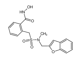2-[(benzofuran-2-ylmethyl-methyl-sulfamoyl)methyl]-N-hydroxybenzamide_296765-66-7