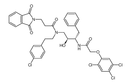 N-(4-chlorophenethyl)-3-(1,3-dioxoisoindolin-2-yl)-N-((2S,3S)-2-hydroxy-4-phenyl-3-(2-(2,4,5-trichlorophenoxy)acetamido)butyl)propanamide_296780-82-0