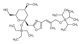 (2R,4R,6R)-2-[4-((1E)-3-(triisopropylsilyloxy)-2-methylprop-1-enyl)(1,3-oxazol-2-yl)]methyl-4-methoxy-2-(triethylsilyloxy)-6-(hydroxymethyl)-tetrahydro-2H-pyran_296785-43-8