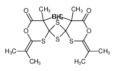 2,10-diisopropylidene-5,5,13,13-tetramethyl-3,11-dioxa-1,7,9,14-tetrathia-dispiro[5.1.5.1]tetradecane-4,12-dione_29682-86-8
