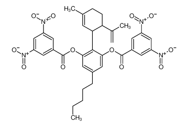 [3-(3,5-dinitrobenzoyl)oxy-2-(3-methyl-6-prop-1-en-2-ylcyclohex-2-en-1-yl)-5-pentylphenyl] 3,5-dinitrobenzoate_2969-20-2
