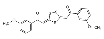 (2Z,2'Z)-2,2'-(1,2,4-trithiolane-3,5-diylidene)bis(1-(3-methoxyphenyl)ethan-1-one)_297134-78-2