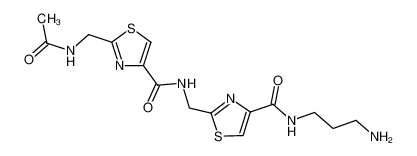 2-(acetamidomethyl)-N-((4-((3-aminopropyl)carbamoyl)thiazol-2-yl)methyl)thiazole-4-carboxamide_297165-53-8