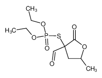 O,O-diethyl S-(3-formyl-5-methyl-2-oxotetrahydrofuran-3-yl) phosphorothioate_297165-96-9
