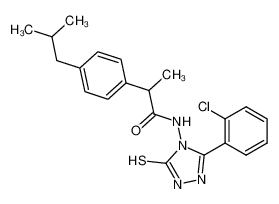 N-[3-(2-Chloro-phenyl)-5-mercapto-[1,2,4]triazol-4-yl]-2-(4-isobutyl-phenyl)-propionamide_297179-31-8