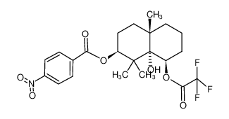4-Nitro-benzoic acid (2S,4aS,8R,8aS)-8a-hydroxy-1,1,4a-trimethyl-8-(2,2,2-trifluoro-acetoxy)-decahydro-naphthalen-2-yl ester_29738-47-4