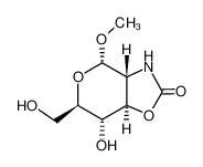 (3aR)-7t-hydroxy-6c-hydroxymethyl-4t-methoxy-(3ar,7at)-tetrahydro-pyrano[3,4-d]oxazol-2-one_29741-77-3