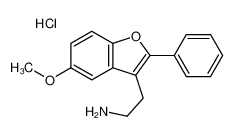 2-(5-methoxy-2-phenyl-1-benzofuran-3-yl)ethylazanium,chloride_29751-93-7