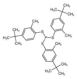 tris[(4-tert-butyl-2-methylphenyl)sulfanyl]phosphane_29752-54-3