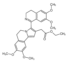 [3-(6,7-dimethoxy-3,4-dihydro-isoquinolin-1-yl)-8,9-dimethoxy-5,6-dihydro-pyrrolo[2,1-a]isoquinolin-2-yl]-acetic acid ethyl ester_2976-17-2