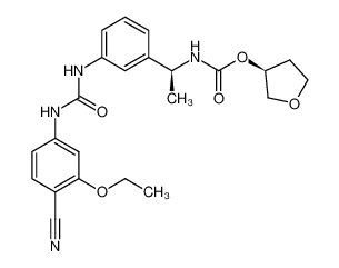 (S)-tetrahydrofuran-3-yl ((S)-1-(3-(3-(4-cyano-3-ethoxyphenyl)ureido)phenyl)ethyl)carbamate_297730-22-4