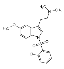 2-(1-((2-chlorophenyl)sulfonyl)-5-methoxy-1H-indol-3-yl)-N,N-dimethylethan-1-amine_297751-83-8
