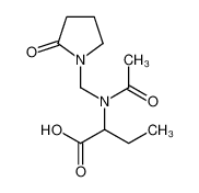 2-{Acetyl[(2-oxo-1-pyrrolidinyl)methyl]amino}butanoic acid_297761-73-0