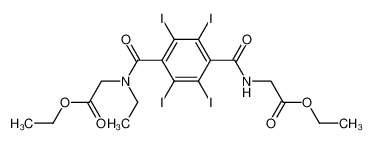 {[4-(Ethoxycarbonylmethyl-carbamoyl)-2,3,5,6-tetraiodo-benzoyl]-ethyl-amino}-acetic acid ethyl ester_29779-62-2