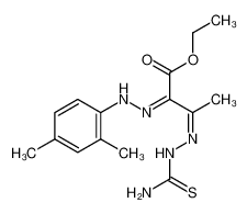 ethyl (2Z,3Z)-3-(carbamothioylhydrazinylidene)-2-[(2,4-dimethylphenyl)hydrazinylidene]butanoate CAS:29783-83-3