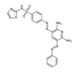 4-[(2,6-diamino-5-phenyldiazenylpyridin-3-yl)diazenyl]-N-(1,3-thiazol-2-yl)benzenesulfonamide_29817-76-3