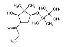 1-[(3S,5S)-3-(tert-Butyl-dimethyl-silanyloxy)-5-hydroxy-4,4-dimethyl-cyclopent-1-enyl]-propan-1-one_298181-39-2