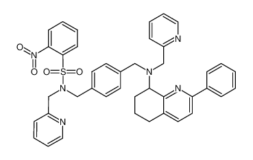 2-nitro-N-(4-(((2-phenyl-5,6,7,8-tetrahydroquinolin-8-yl)(pyridin-2-ylmethyl)amino)methyl)benzyl)-N-(pyridin-2-ylmethyl)benzenesulfonamide_298182-08-8