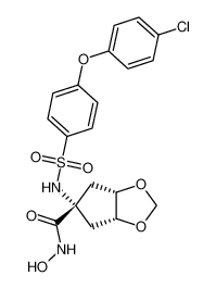 (3aR,5r,6aS)-5-((4-(4-chlorophenoxy)phenyl)sulfonamido)-N-hydroxytetrahydro-4H-cyclopenta[d][1,3]dioxole-5-carboxamide_298195-22-9
